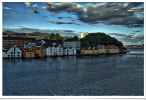 Apartments along the waterfront.